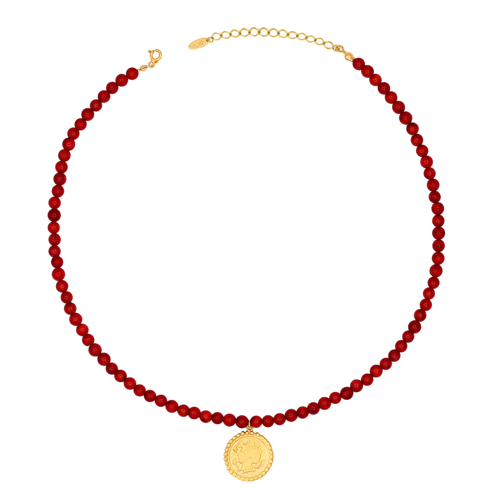 Maisonirem Beaded Coin necklace Necklaces