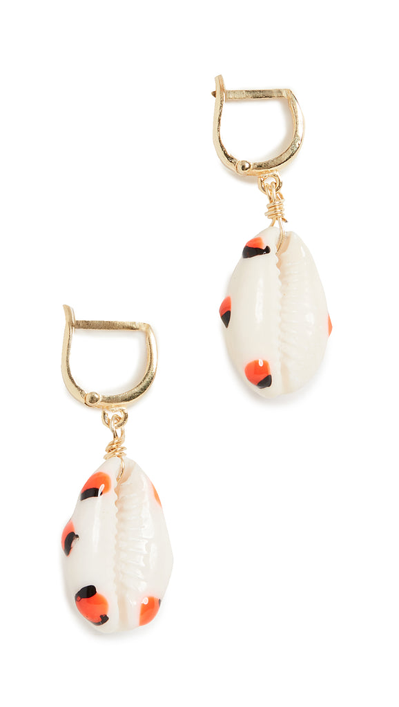 Maisonirem Earrings Shelly Earrings Orange Dot Shell