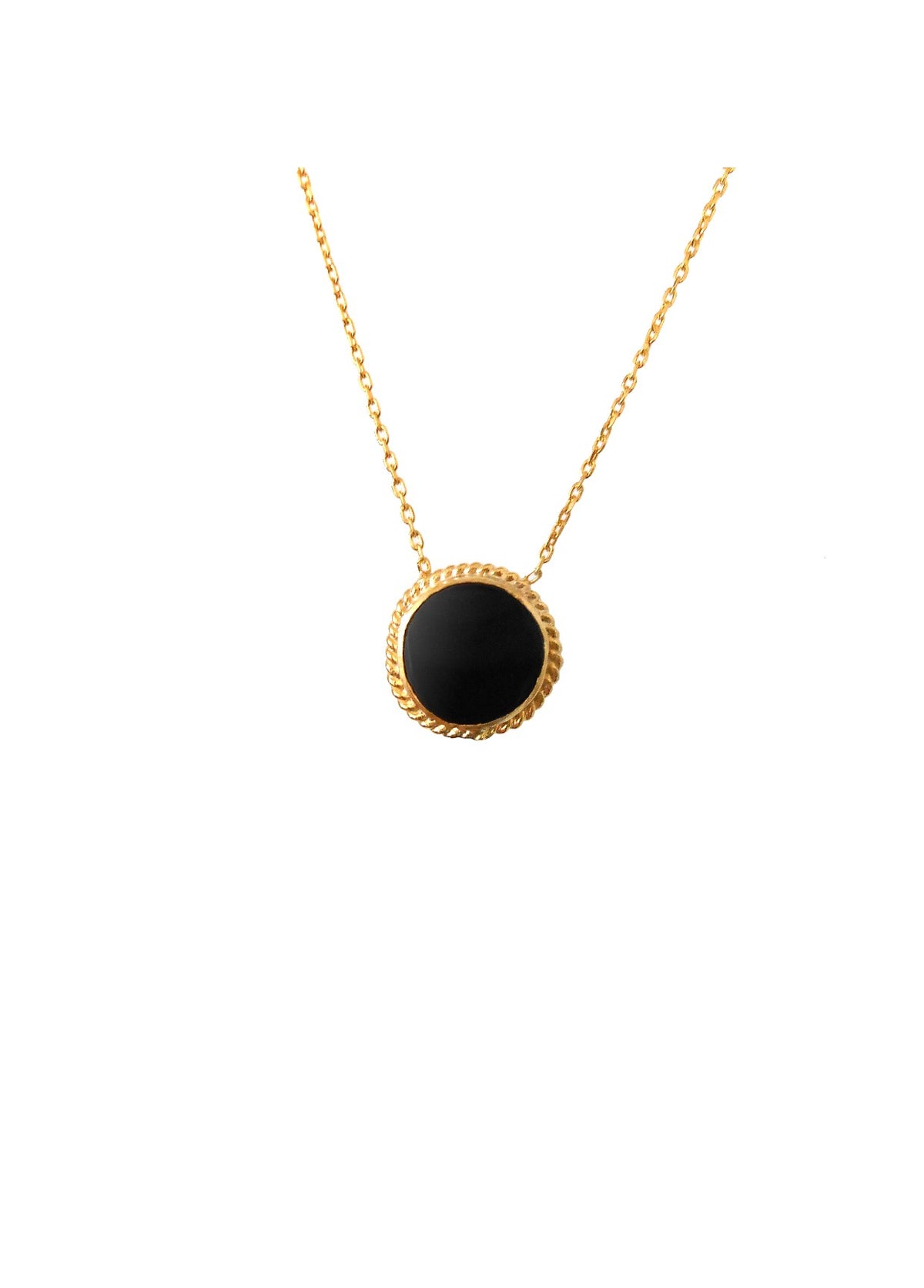 Round Onyx necklace | MAISONIREM