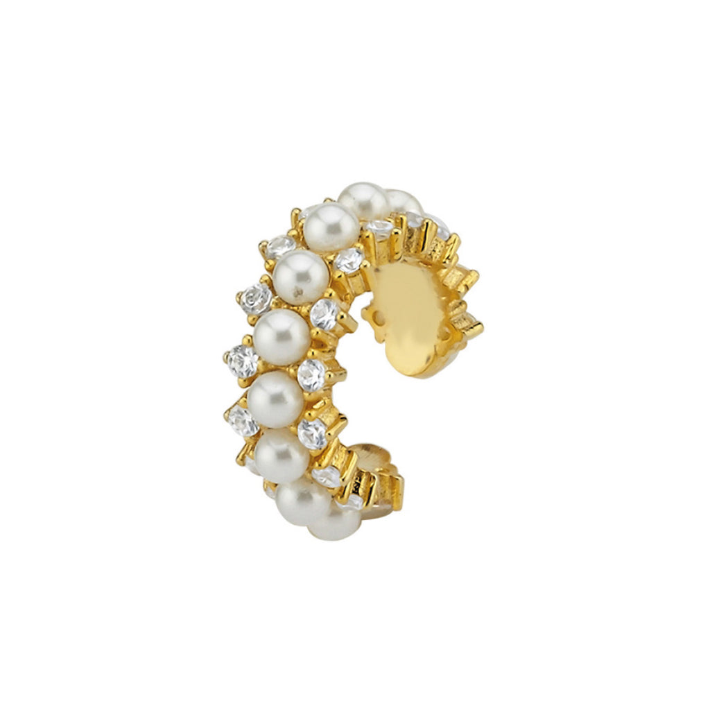 Maisonirem Earcuff Pearly Earrings Gold