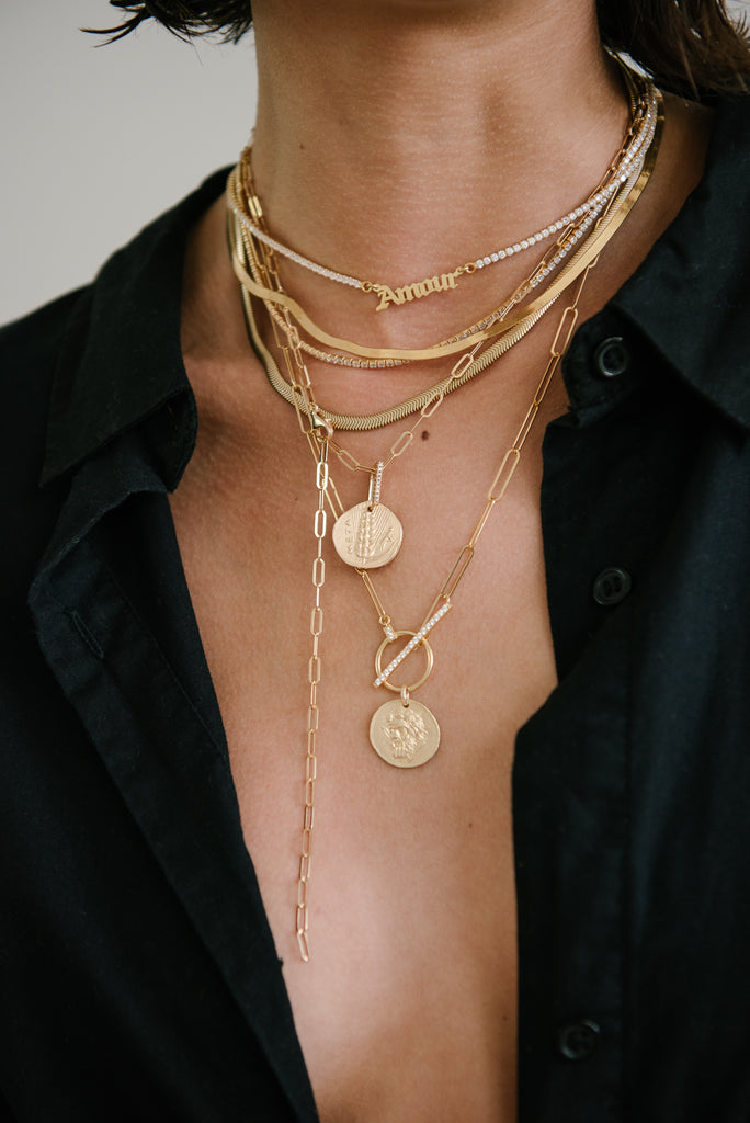 Maisonirem Necklace Herringbone Chain Necklaces