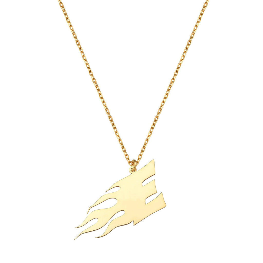 Maisonirem On fire Letter Necklace Necklaces Gold Initial E