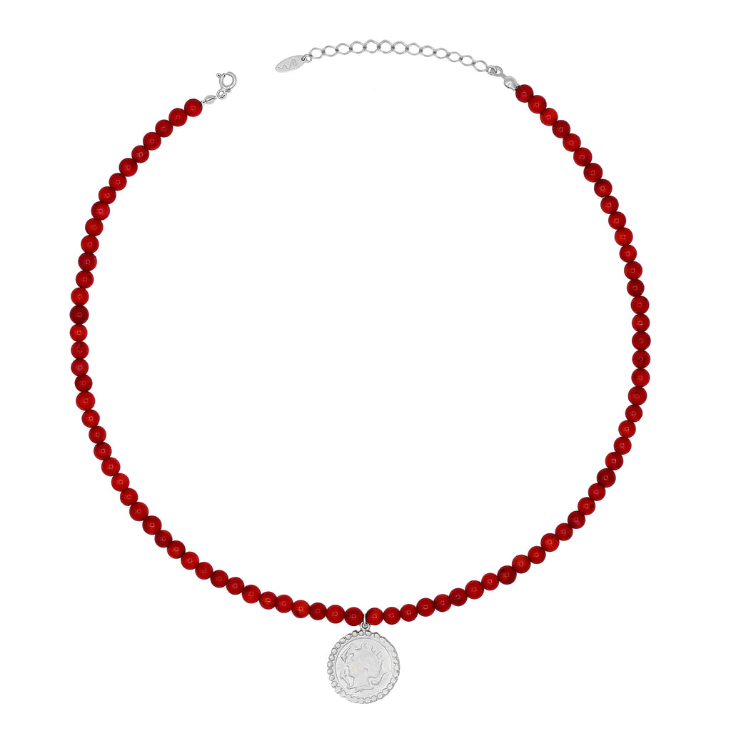Maisonirem Beaded Coin necklace Necklaces Silver