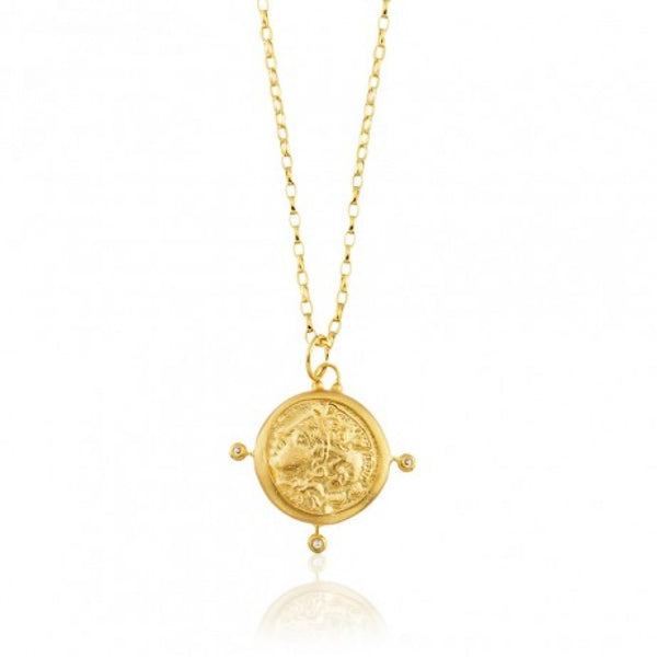 Pyramid Charms Necklace Gold Vermeil — annie costello brown