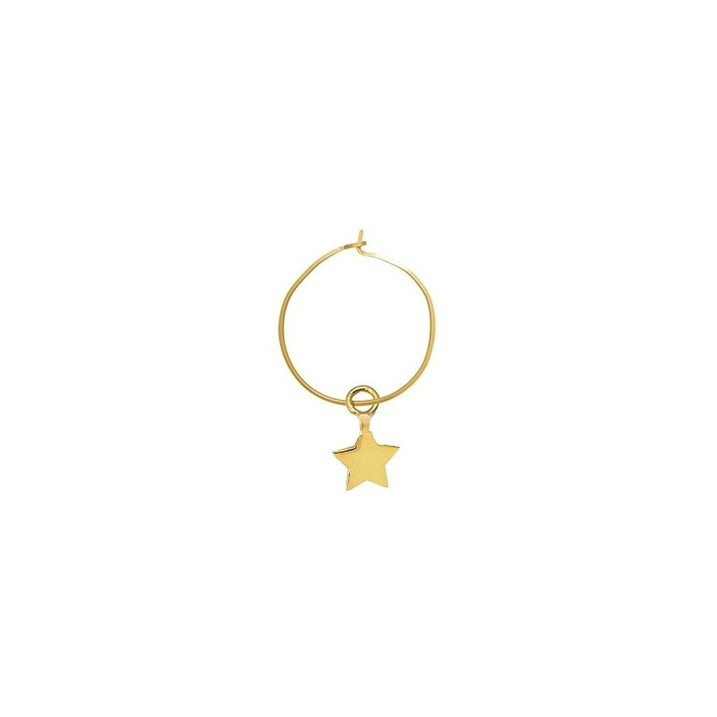 Maisonirem Hoop Star Earrings Gold