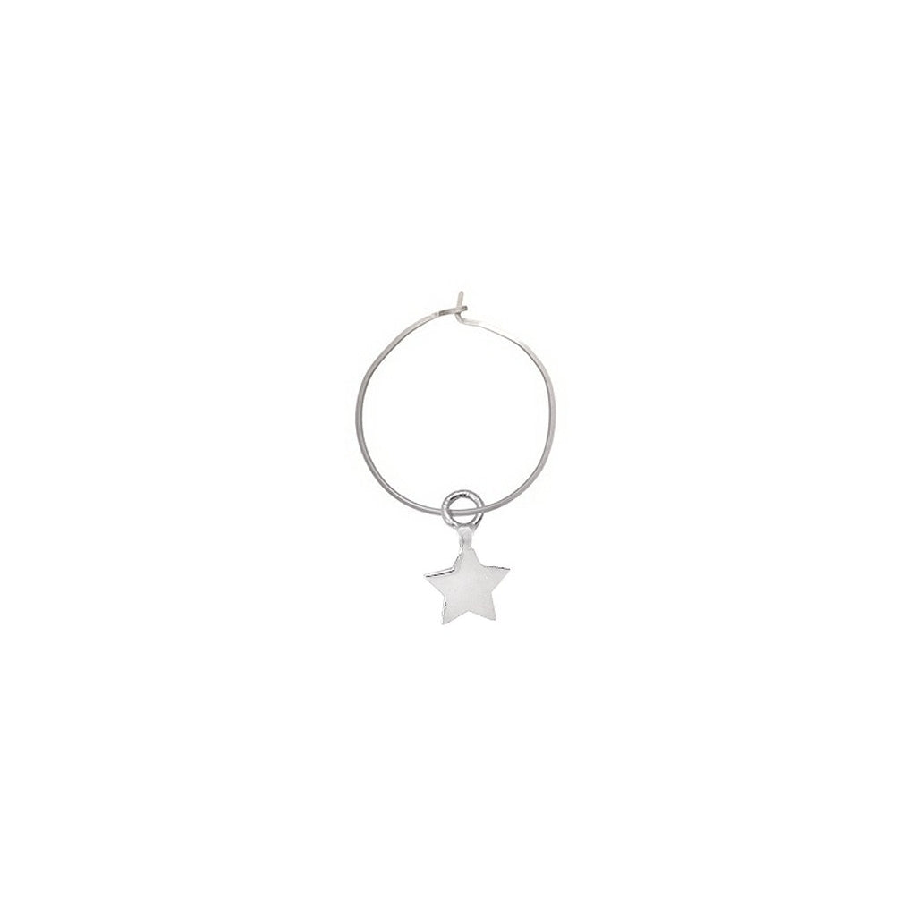 Maisonirem Hoop Star Earrings Silver