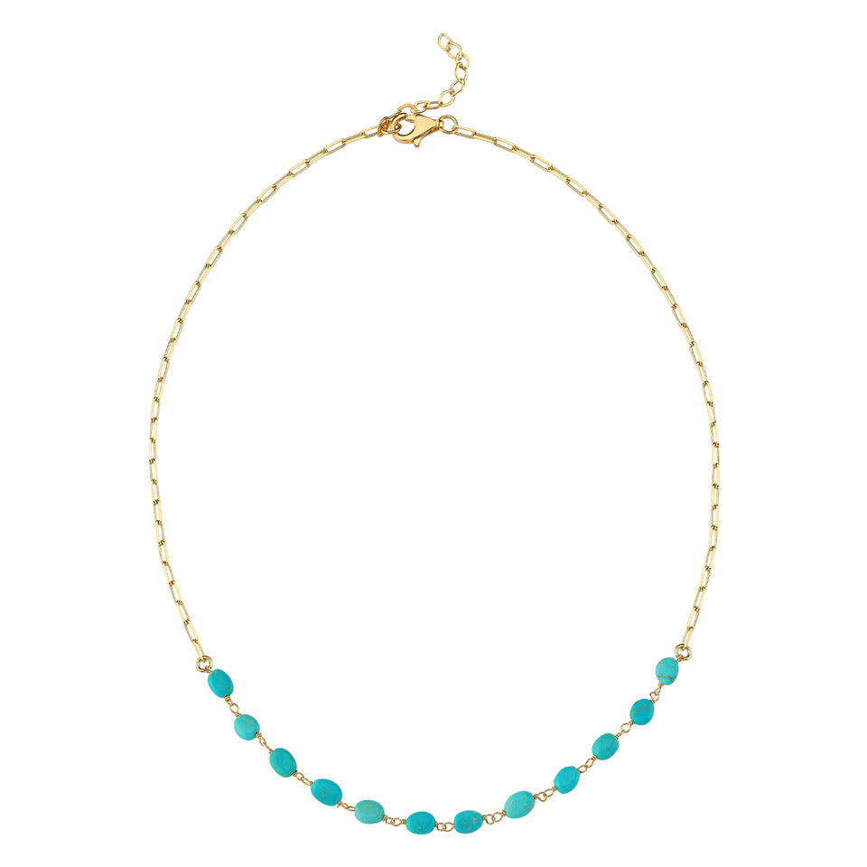 Maisonirem Necklace Noor Necklaces Round Howlite Turquoise